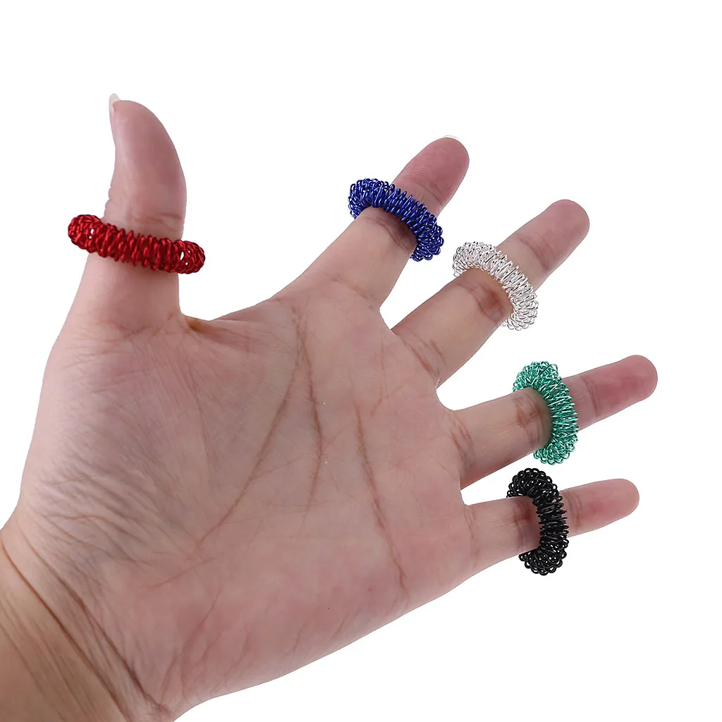 

12PCS Spiky Sensory Finger Acupressure Ring Fidget Toy For Kids Adults Silent Stress Relief Massager Helps Dec17