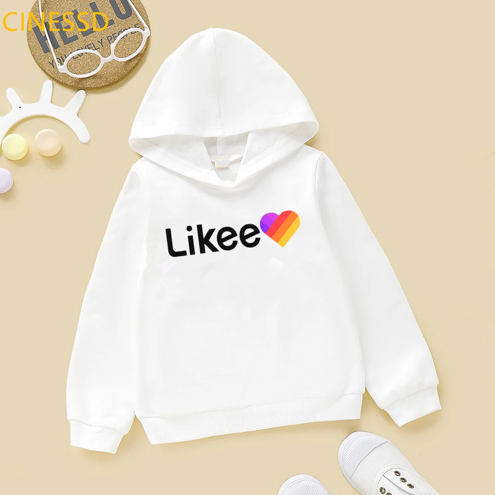 Funny rainbow cat love likee children's cap sweatshirt pink hoodies winter baby boy clothes cute girls top teens sweatshirts