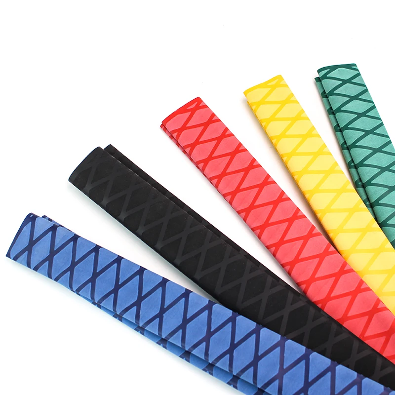 1M 15/18/20/22/25/28/30/35/40/50mm Non-slip Heat Shrink Wrap Tubing Fishing Rod DIY 5 Colors Badminton Racket Sleeve  Tube