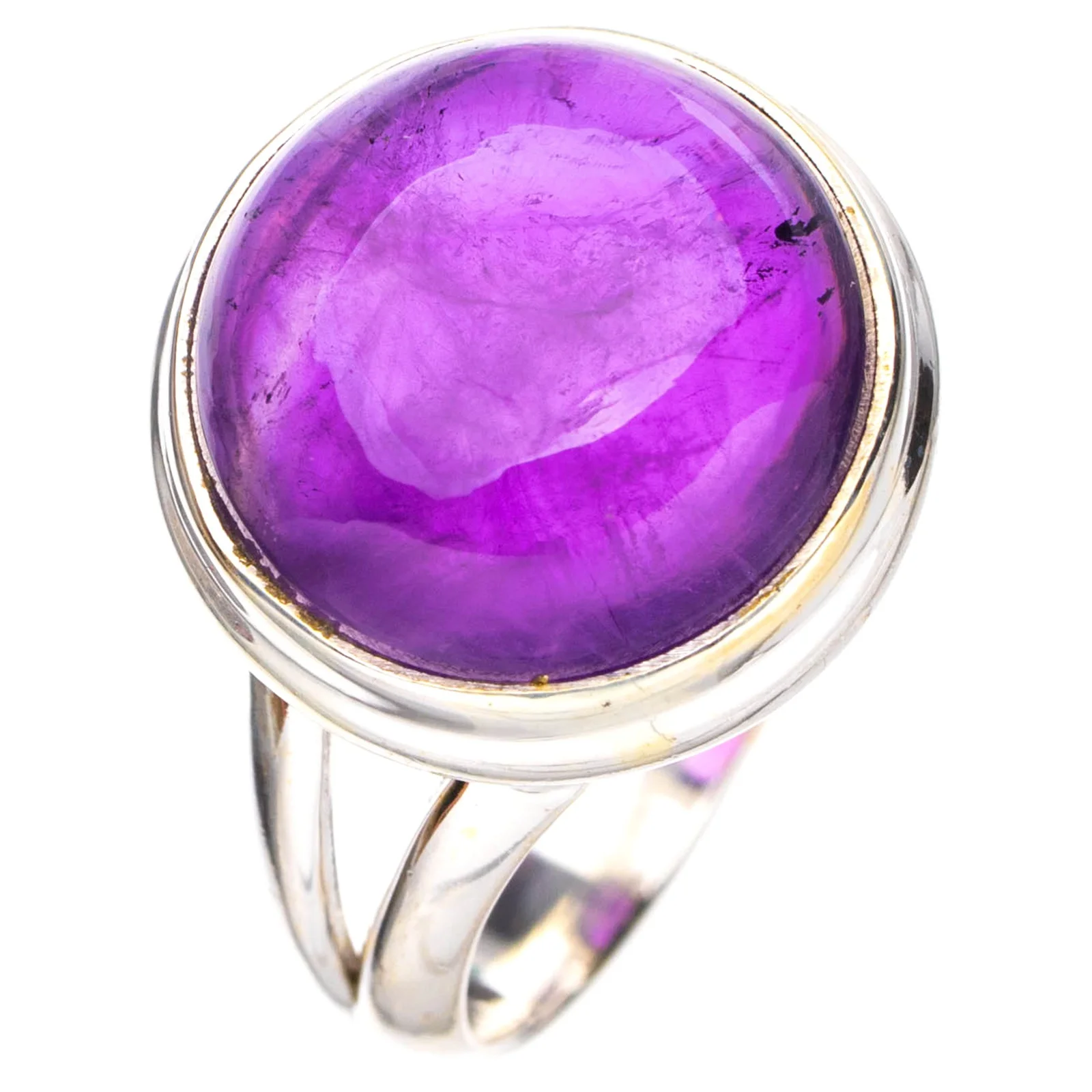 StarGems Natural Amethyst Handmade 925 Sterling Silver Ring 6.5 E7030