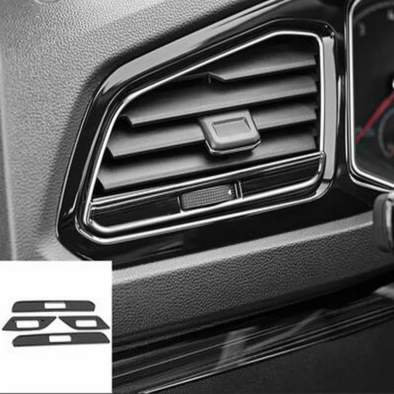 

SBTMY 4PCS/SET Stainless steel decorative patch air outlet of front air conditioner of automobile for Volkswagen T-ROC 2018/19