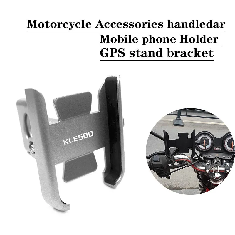 For KAWASAKI KLE500 KLE 500 Motorcycle Accessories handlebar Mobile Phone Holder GPS stand