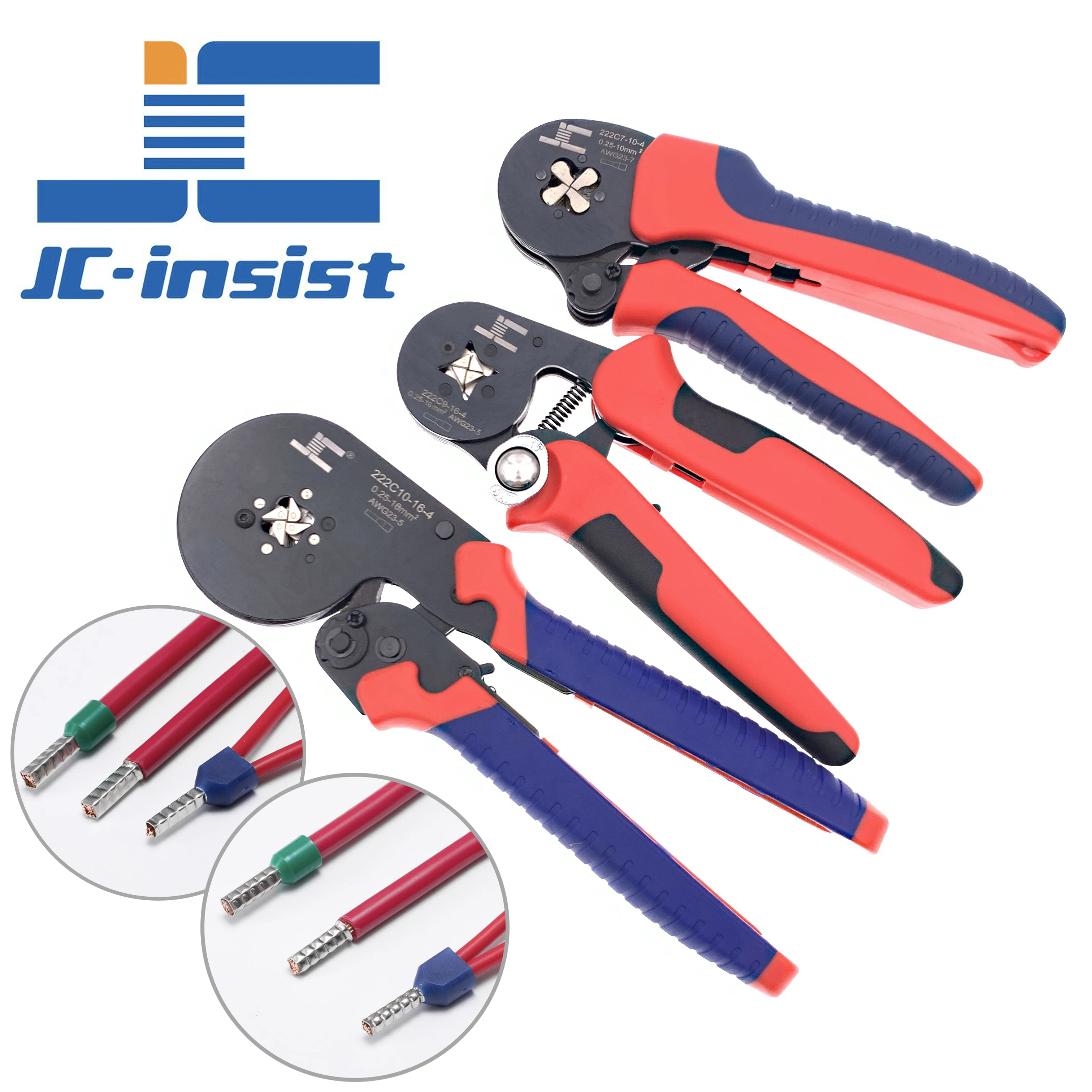 Tubular Terminal Crimping Pliers 0.25-10mm2 0.25-16mm2 quadrilateral hexagon