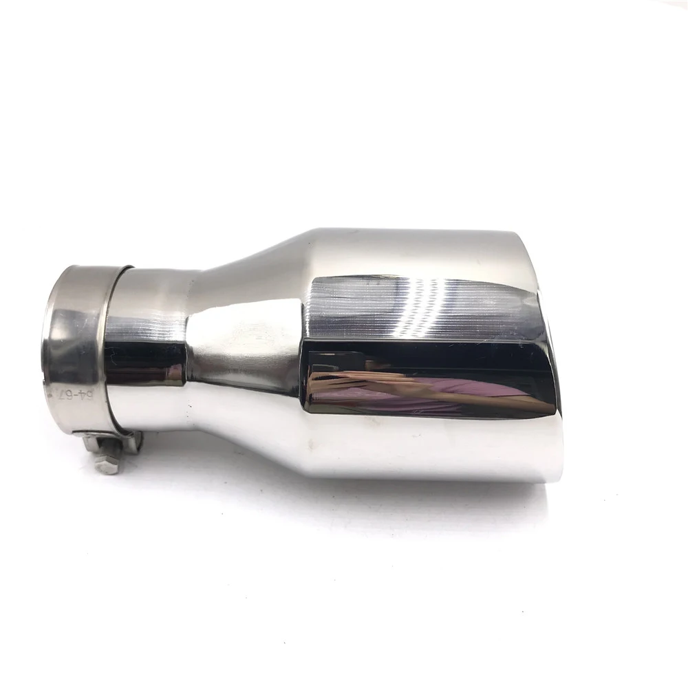 1PCS Inlet (63mm) Outlet (89mm) stainless steel universal Exhaust Tip/Muffler pipe For BMW BENZ AUDI VW Car Accessories