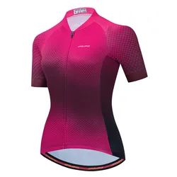 2022 Cycling Jersey Women Bike Mountain Road MTB Top Female Bicycle Shirt Short Sleeve Racing Riding Clothing Summer Blouse Red