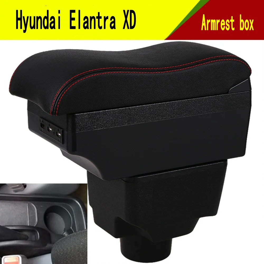 

For Hyundai Elantra XD Center console armrest box storage box armrests elbow rest with usb cup holder