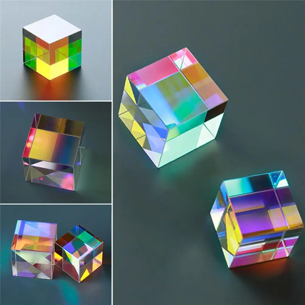 Cubo dicroico x-cube de vidrio óptico, Cubo de diseño, Prisma RGB, combinador, divisor, regalo educativo, clase de física, juguete educativo