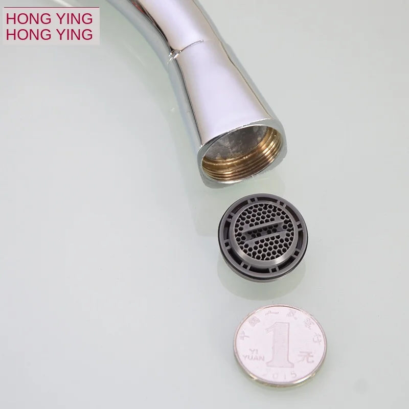 Kitchen Basin Faucet with Built-in Bubbler Filter Core Filter Inlaid Foamer Fittings