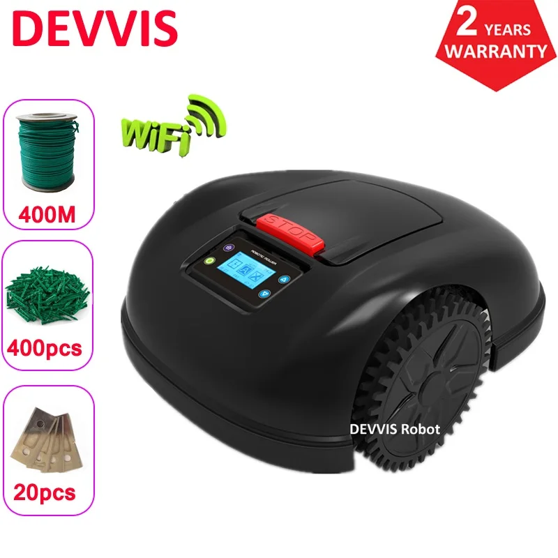 Electric robot lawn mower With Smartphone WIFI App,Water-proofed charger ,Auto Recharged,13.2ah Lithium battery