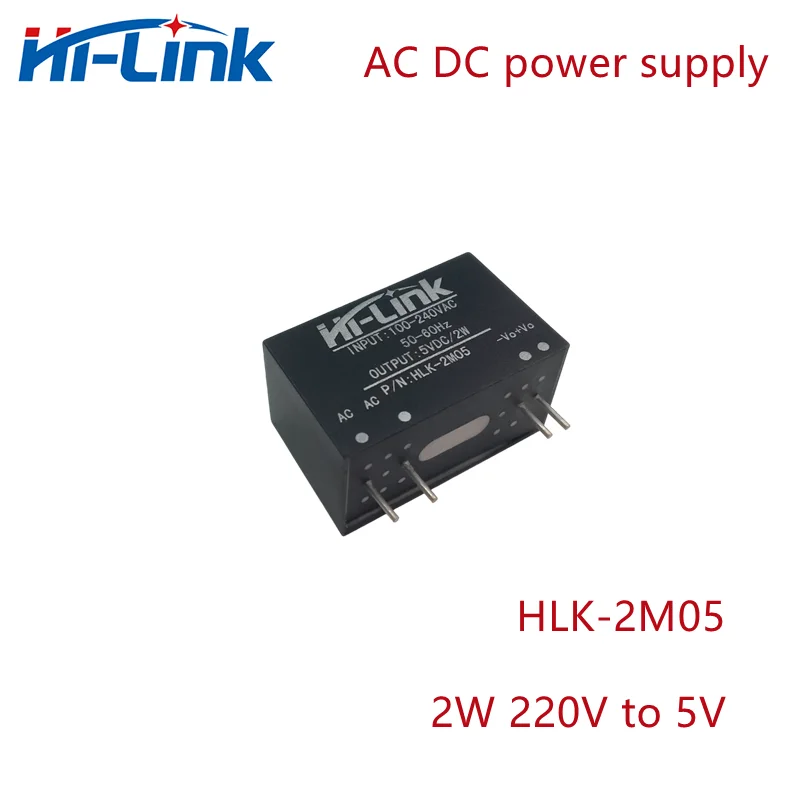 Free Shipping 5pcs HLK-2M05 220V to 5V 2W High Efficiency Smart Home Switching Power Supply Module AC-DC