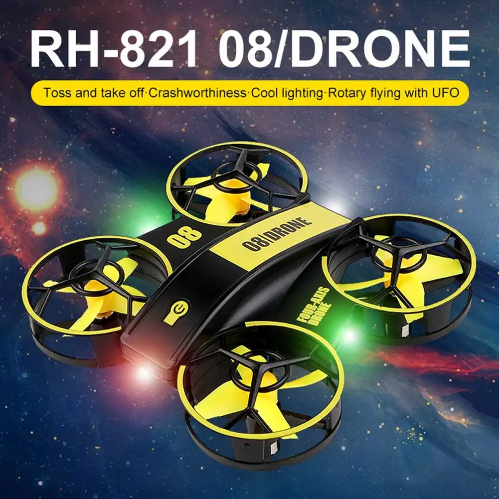 RH-821 RC UFO RC Helicopter Infrared ControlledKey Return 360 Rolling Mini Drone Aircraft Toy Birthday Gift For Children