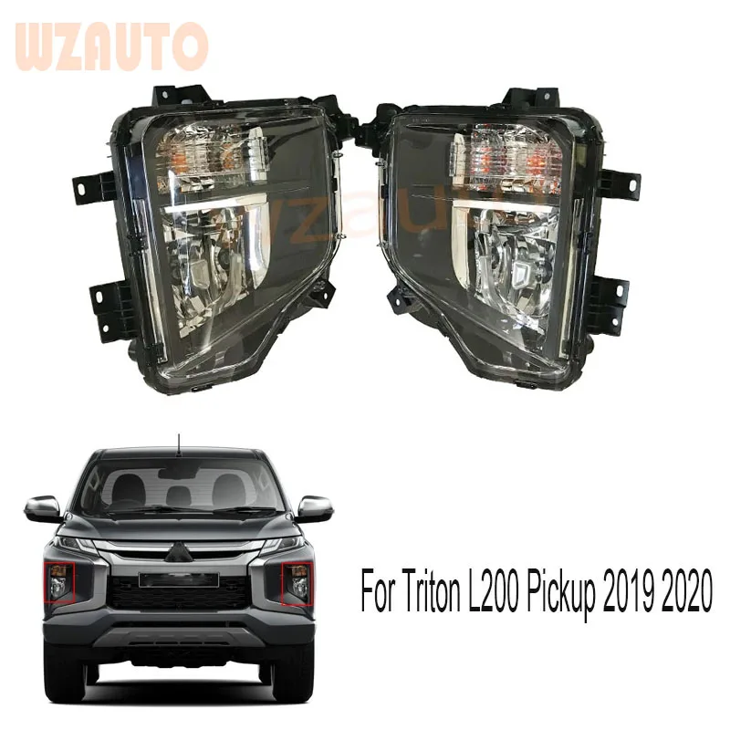 Front Bumper Halogen Fog Light Fog Lamp Spot Light Turning Lamp Assembly Kit For Triton L200 Pickup 2019 2020