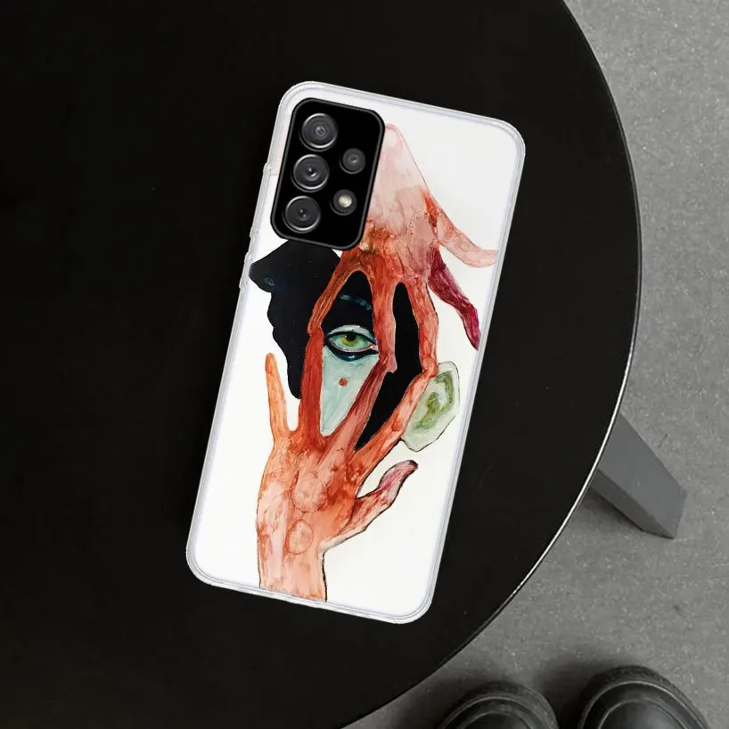 Funda de teléfono estilo Manga de terror japonés para Samsung Galaxy, A51, A71, A50, A70, A40, A30S, A20E, A10, A41, A31, A21S, A11, A01, A6, A7, A8