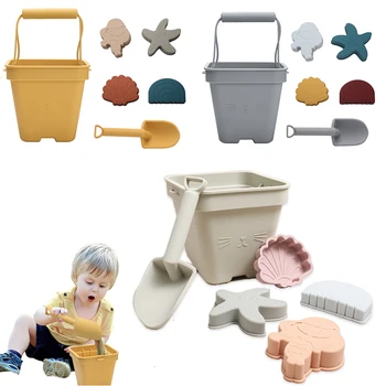1 סט צעצועי חוף סיליקון לילדים עם מודל חיות חמודות משחק חול מים משחק חיצוני צעצוע אמבטיה לתינוקות צעצוע שחייה לילדים