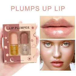 Day Night Volume Lip Plumper Oil Clear Lasting Nourishing Repairing Reduce Lip Fine Line Care Lip Oil Cosmetic 10g