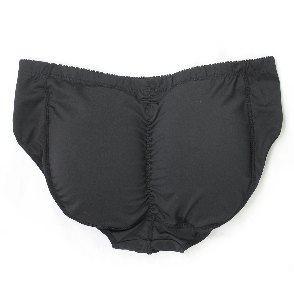 Cuecas pretas acolchoadas masculinas, plus size, aumentar o bumbum, roupa interior sexy