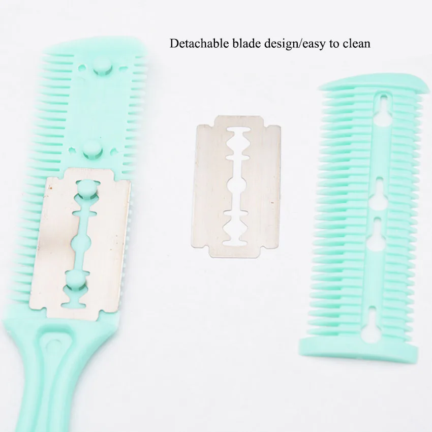 Có Thể Tháo Rời Lưỡi Dao Đôi Bên Tóc Cạo Lược Tự Tạo Kiểu Tóc Cắt Mỏng Tông Đơ Cắt Tóc Cạo Râu Lược Làm Tóc Dụng Cụ