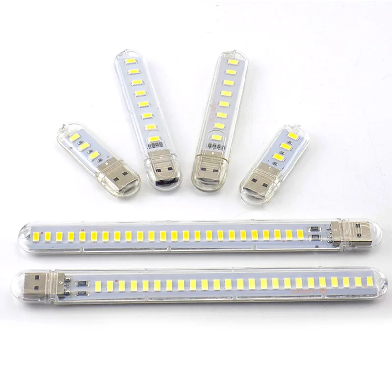 Mini 8 led 3 LED 24 LED 5V USB warm white Lamp 8LEDs Book flashlight Night Light Portable for Note Power Bank Lighting Computer