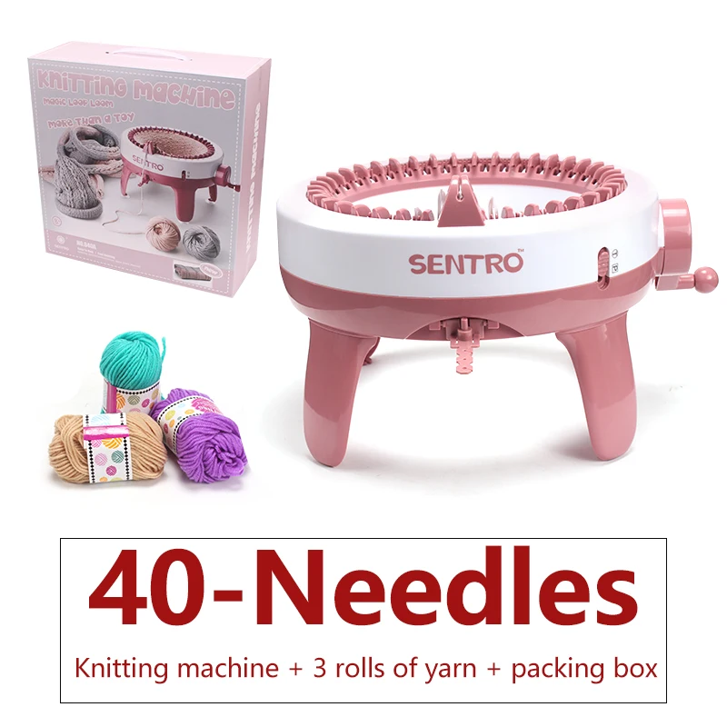 SENTRO 40/48 naaldbreimachine-stof creatie-dubbele gebreide weefgetouwkit stijlvolle hoed, sjaals en sok-ideal doe-het-zelf cadeau voor ambachtelijke liefhebbers