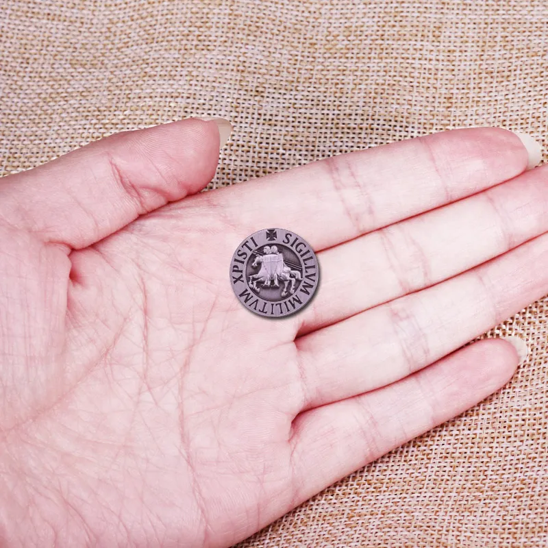 Seal Of The Knights Templar Enamel Pin Masonic Freemasonry Proud Decoration