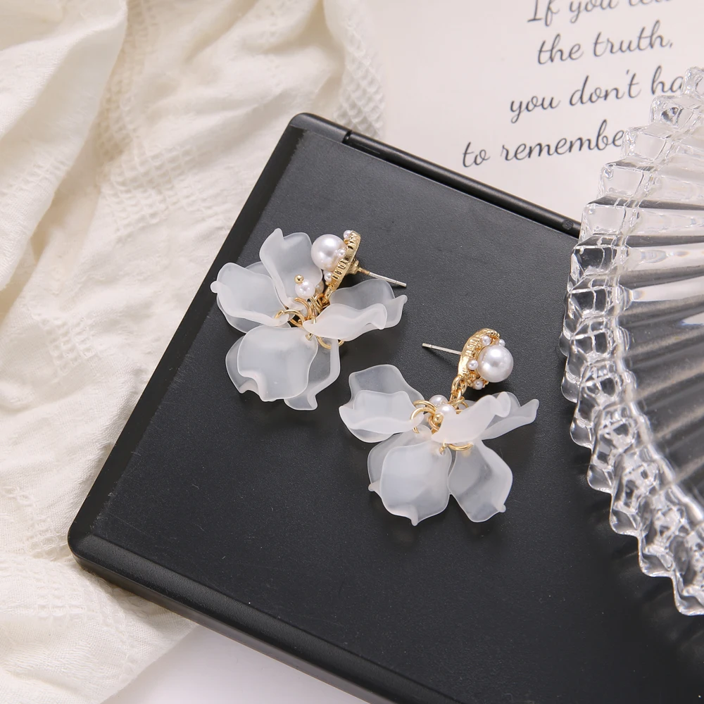 FNIO 2021 New Flower Bohemia Boho Earrings Women Fashion Long Hanging Earrings Crystal Female Wedding Earings Party Jewelry