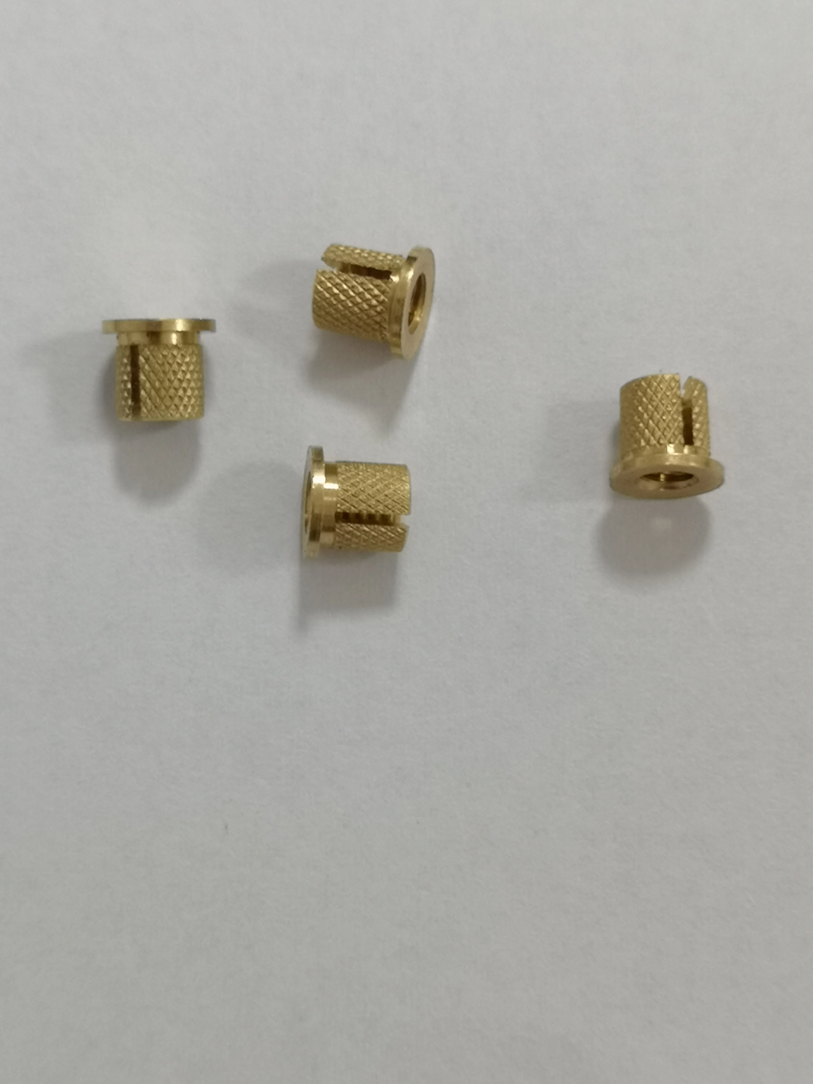 PFLB-M3/M4/M5/M6/256/440/632/832/032/0420-1/2Press-In Threaded Inserts, Brass Nuts, Flange-Head