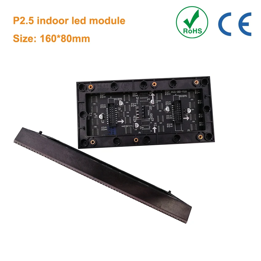 Indoor P2.5 full color LED module 160*80mm 64*32 pixel RGB 16S SMD2121 led panel HUB75 well packed stage display  led matrix tv