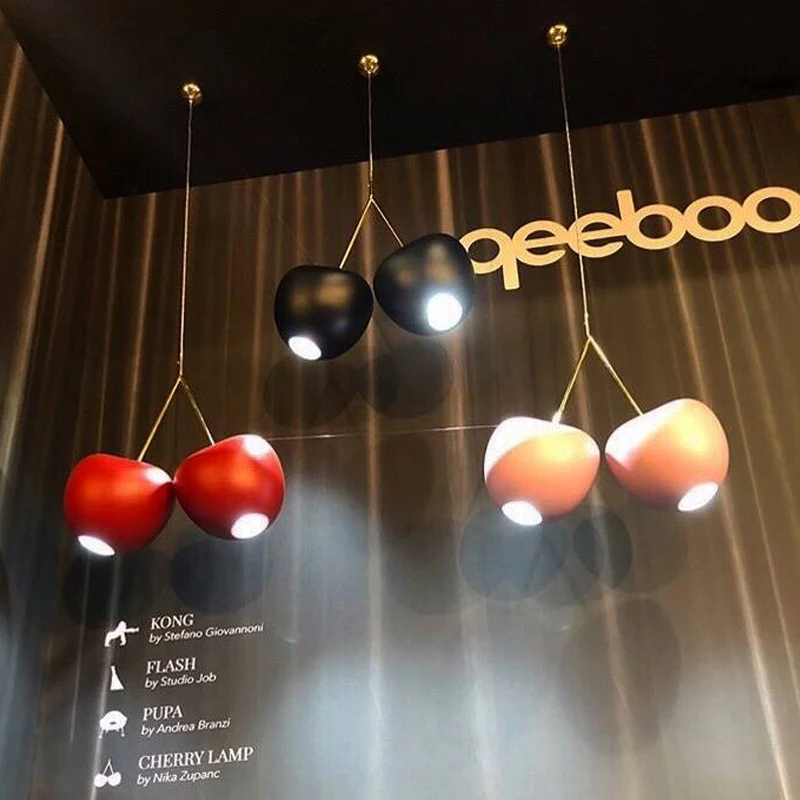 Italian cherry living room golden chandelier bar counter restaurant window decoration cloakroom