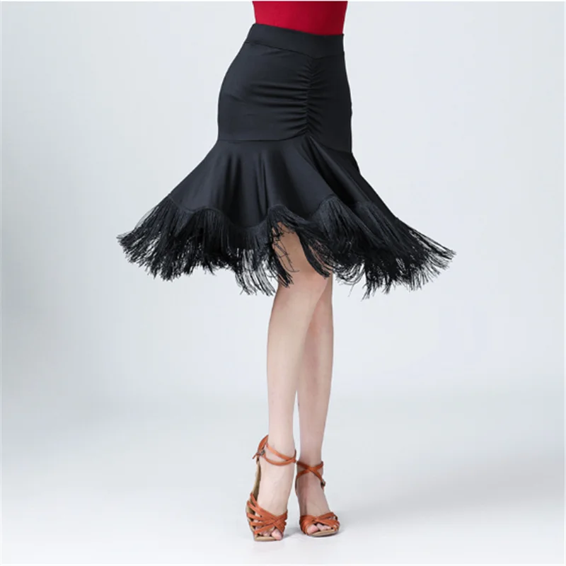 

Юбка для латиноамериканских танцев, женская сексуальная юбка для выступлений, бальных танцев, самбы, танцевальная юбка с кисточками, танцевальная одежда для тренировок