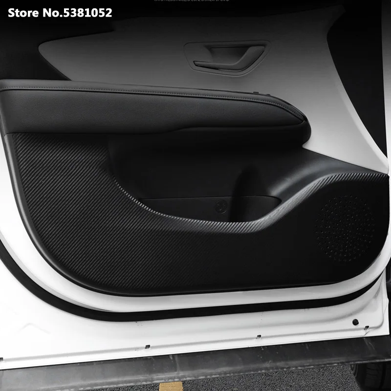 

Car Sticker For Hyundai Tucson NX4 2021 2022 Car Door Anti-kick Pads Carbon Fiber Leather Interior Door Co-pilot Protector