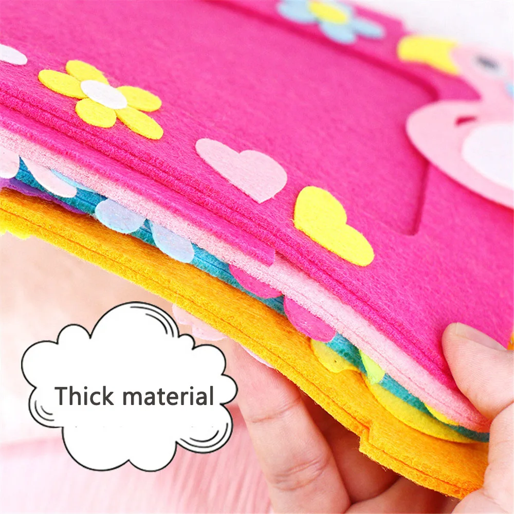 2Pcs DIY Non-woven 3D Photo Picture Frame Toy Handmade DIY Craft Material Package Home Decoration Teaching Aids Toys for Girls