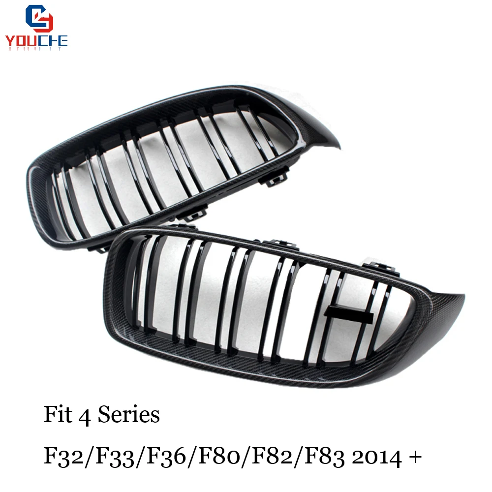 F32 grille Carbon Fiber Front Bumper Grille For BMW M3 F80 M4 F82 F83 4 Series F32 F33 F36 2014 + 420i 428i 435i M4