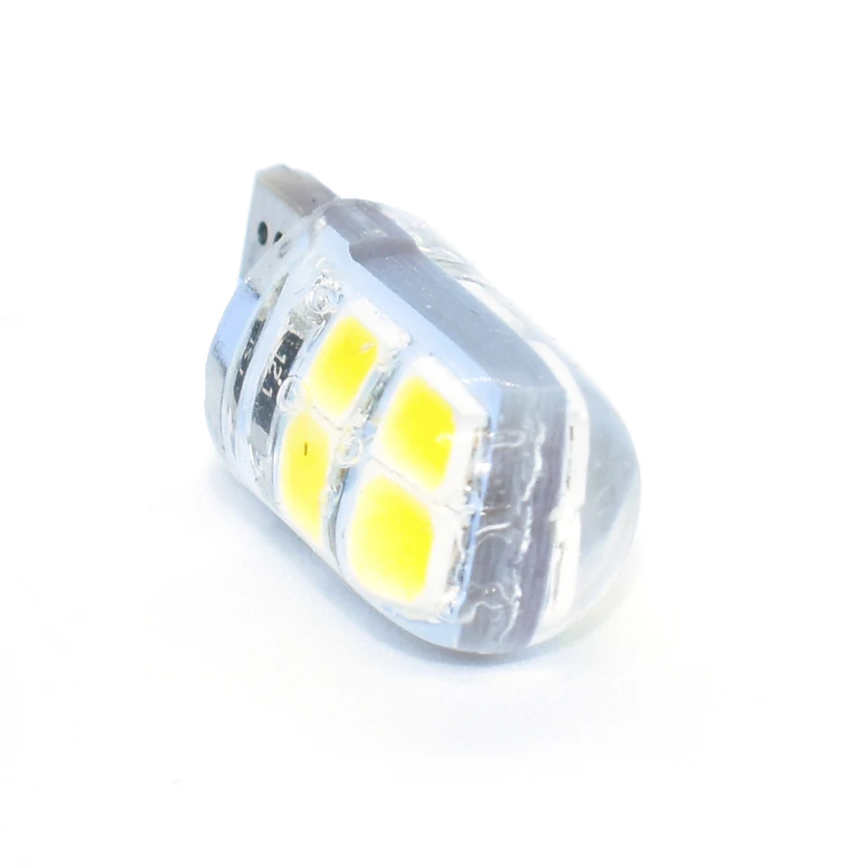 Lumière d\'intérieur de voiture en silice, 1 pièce, W5W, LED T10, SMD 194 168, haute luminosité, porte, plaque d\'immatriculation, lampe à cale, 12V,