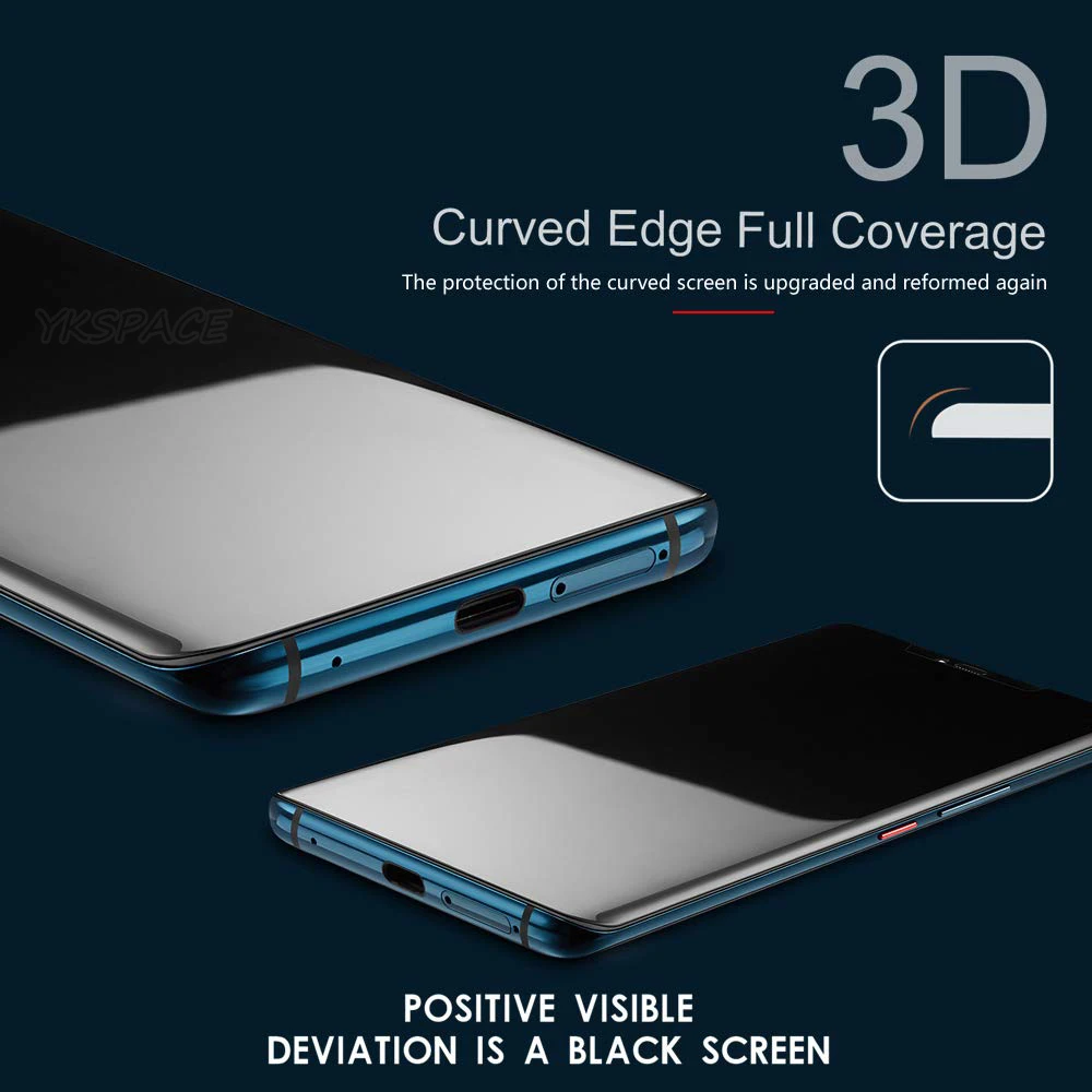 3D Curved Full Privacy Screen Protector For Huawei Mate 20 30 40 50 P30 P40 P50 Pro Plus Anti Spy Peeping 9H Tempered Glass