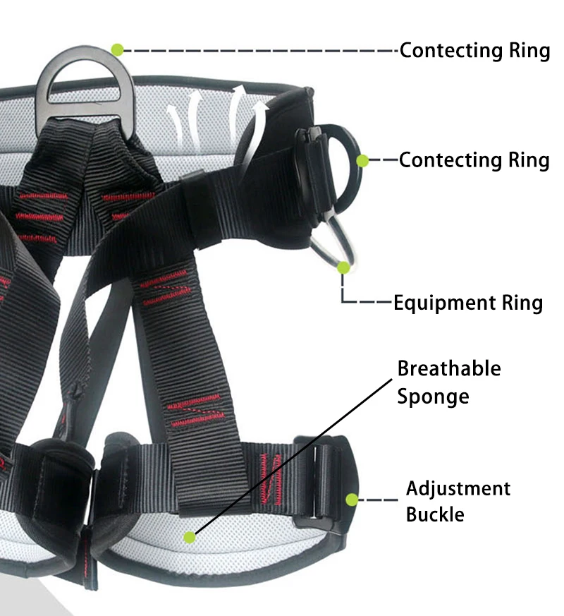 Camping Sicherheitsgurt 25KN Outdoor Sports Rock Mountain Climbing Half Body Harness Downhill Safety Descender