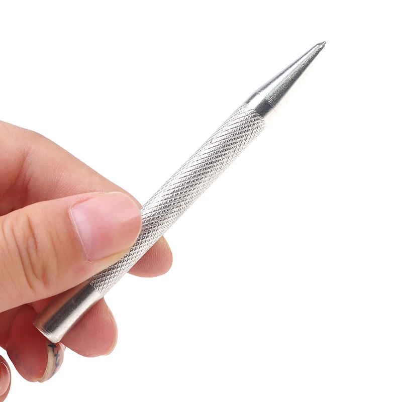 Automatic Center Pin Punch Anti Slip Knurling จับเหล็กฤดูใบไม้ผลิโหลดโหลดเจาะโลหะเครื่องหมาย Center Punch เครื่องมือเจาะ Bit
