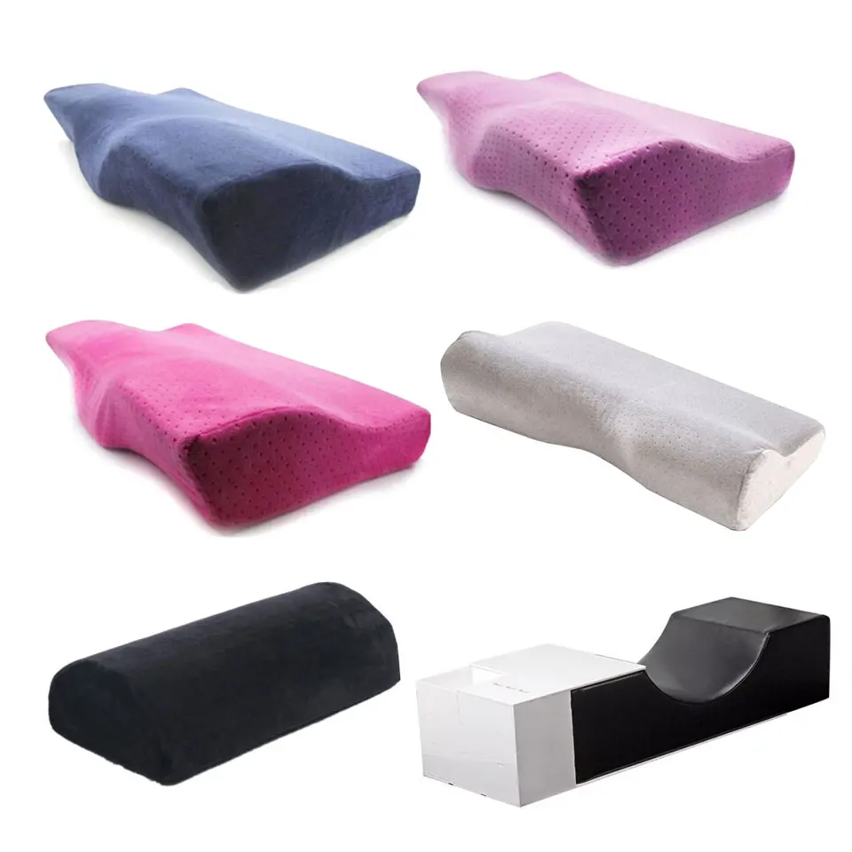 NEWCOME Eyelash Extension Pillow Neck Support Memory Foam Special Pillow for Salon/Personal Use Grafting Eyelash Makeup