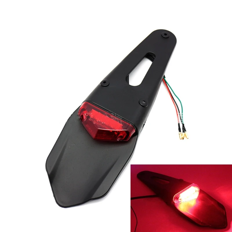 Motorcycle Rear Fender License Plate Bracket Holder LED Tail Light Rear Stop Brake Lamp for Enduro CR EXC WRF 250 400 426 450