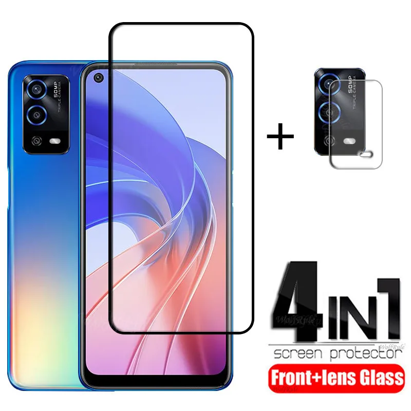 

Full Cover Glass For OPPO A55 4G Glass For OPPO A55 4G Tempered Glass 9H Full Screen Protector For OPPO A55 4G Lens Glass 6.51"