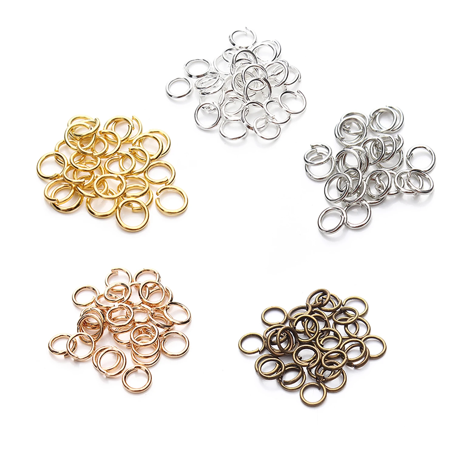 200pcs DIY Jewelry Findings Open Single Loops Jump Rings Split Ring for jewelry making Open Jump Rings Connectors Wholesale