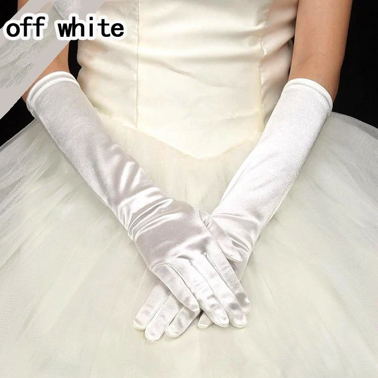 Variety of colors bridal wedding accessories gloves bridal dress wedding women\'s white and red hot pink gold black blue bride