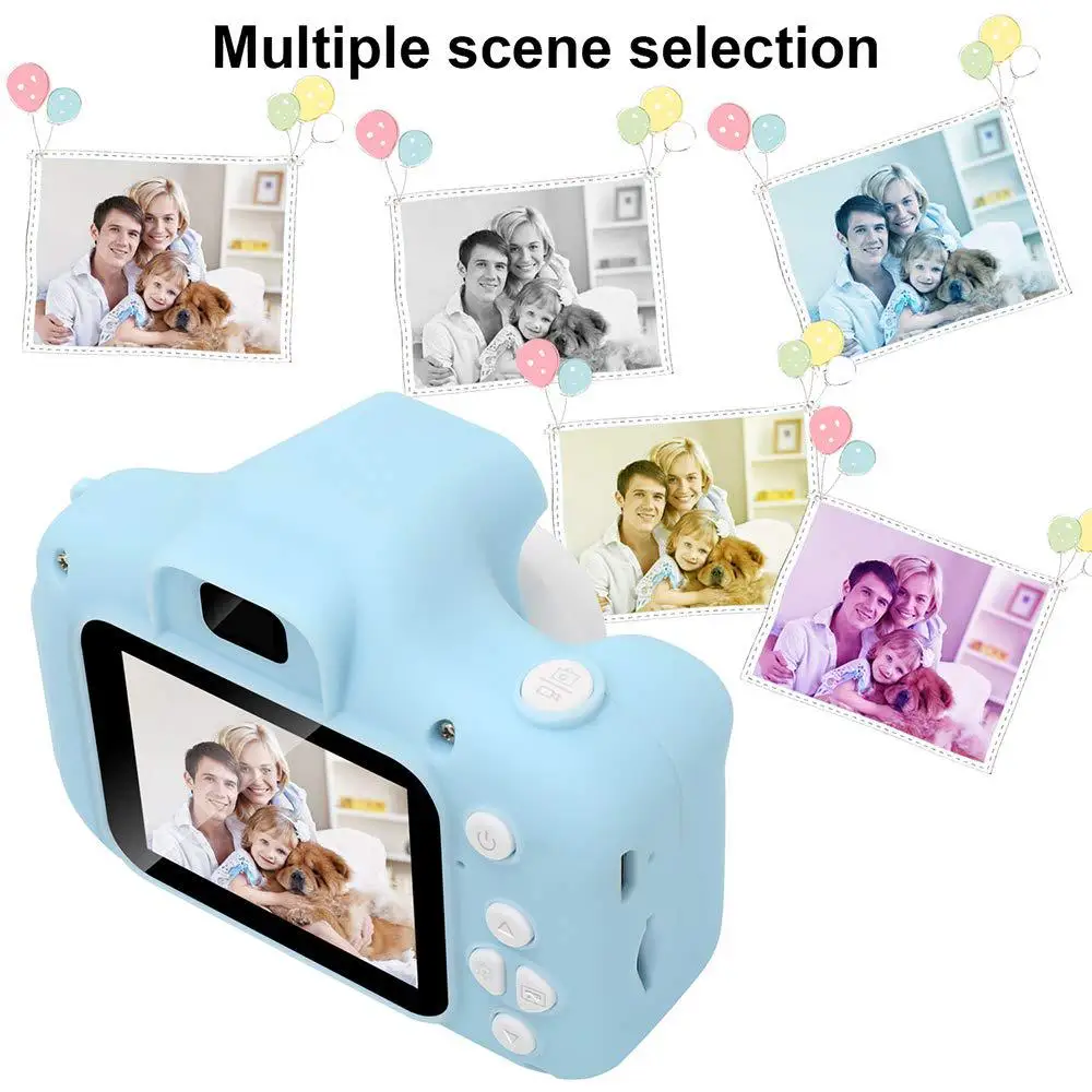 Kids Mini Digital Camera 2.0 Inch 8MP HD Screen 1080P Video Recorder Camcorder Language Switching Timed Shooting