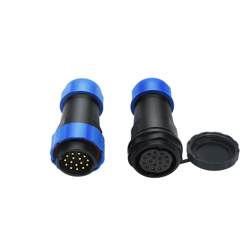 Waterproof connector SP16 IP68 cable connector plug & socket Male and Female 2 3 4 5 6 7 9 Pin