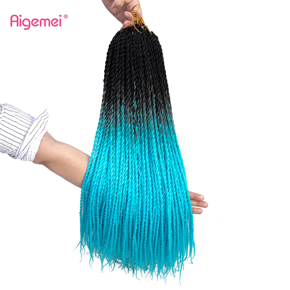 Senegalese Twist Crochet Braids Synthetic Braiding Hair High Temperature Heat Resistant Fiber Crochet Hair Extensions 40 Roots