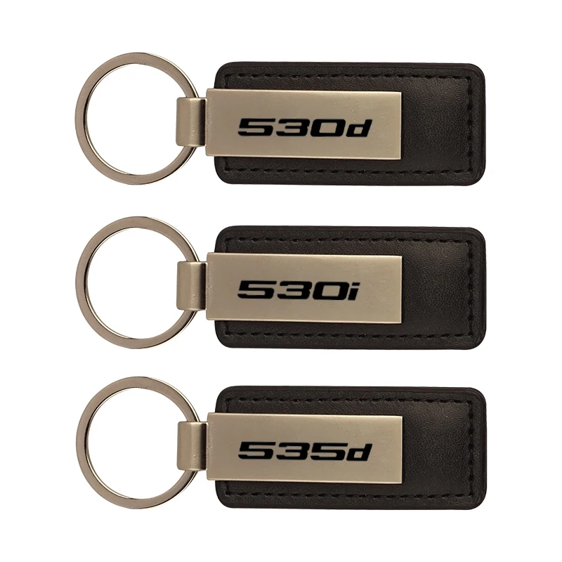 New leather metal car key chain keychain car key ring for BMW E12 E28S E28 E60 E61 E70 F07 F10 car Accessories car styling