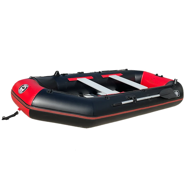 2.7M PVC Inflatable Rubber Boat Repa 4/5 Person Fishing Rowing Boats Wooden Floor Kayak For Kids and Adults Water Play Equipment