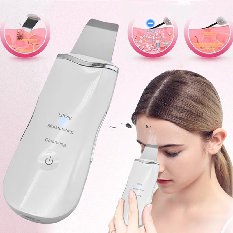 Hot Selling Ultrasone Huid Scrubber Schraper Professionele Huidverzorging Ultrasone Schop Dermapens Huid Schoon Apparaat