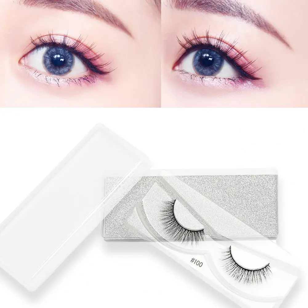 1 Pair Lash Slender Multiple Layers Natural Effect Handmade Mink Hair Eyelash for Dating Makeup Tools Accessories