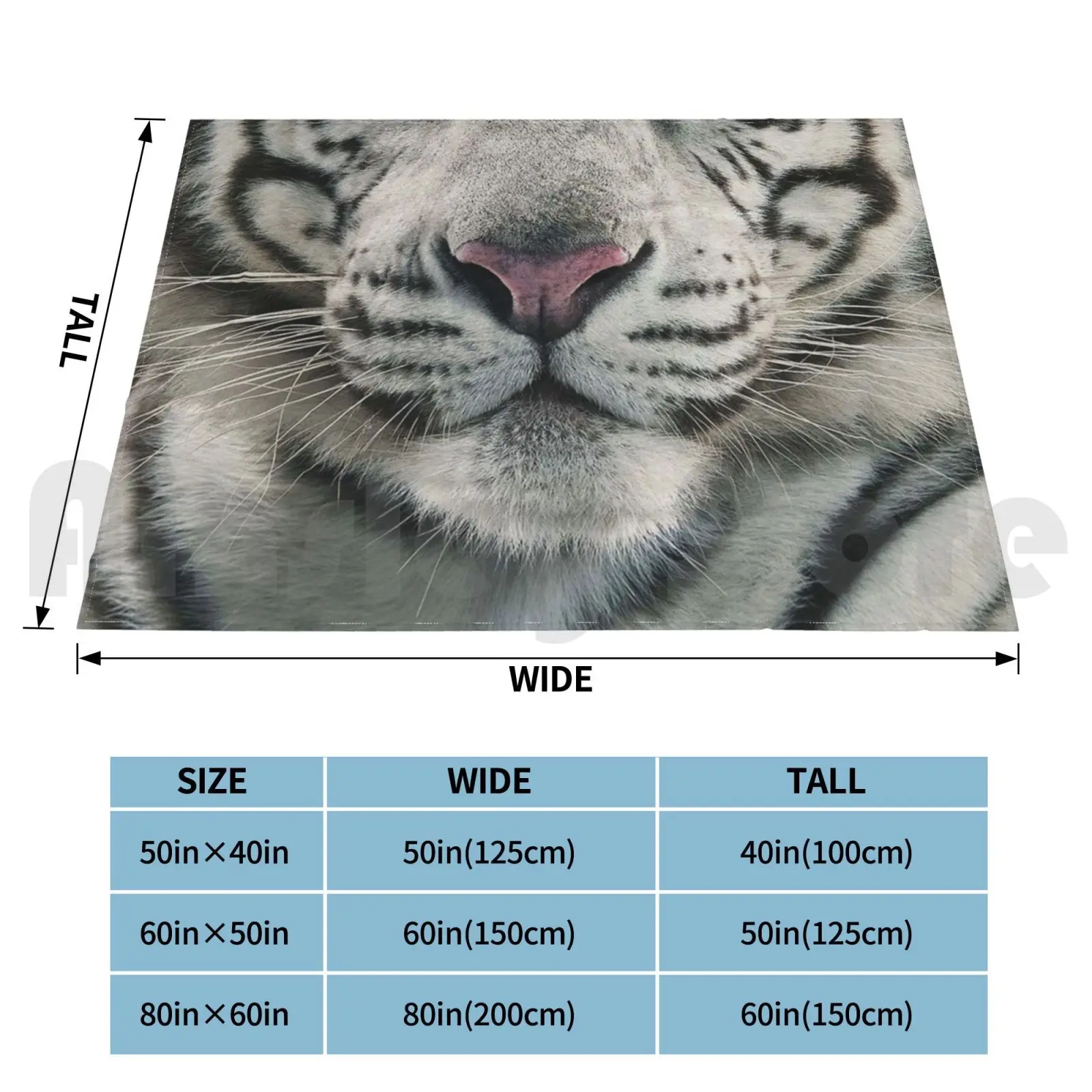 Tigers Oh My! Blanket For Sofa Bed Travel Moji Animal Face Funny Fun Kids Teen Kids Pediatric Pedi Tiger