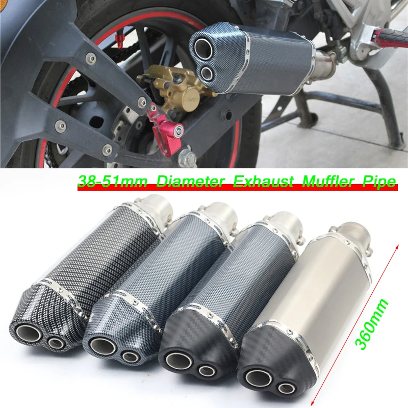 

38-51MM Diameter Head Motorcycle Exhaust Vent Pipe Removable DB Killer Stainless Steel Muffler Silencer System Universal